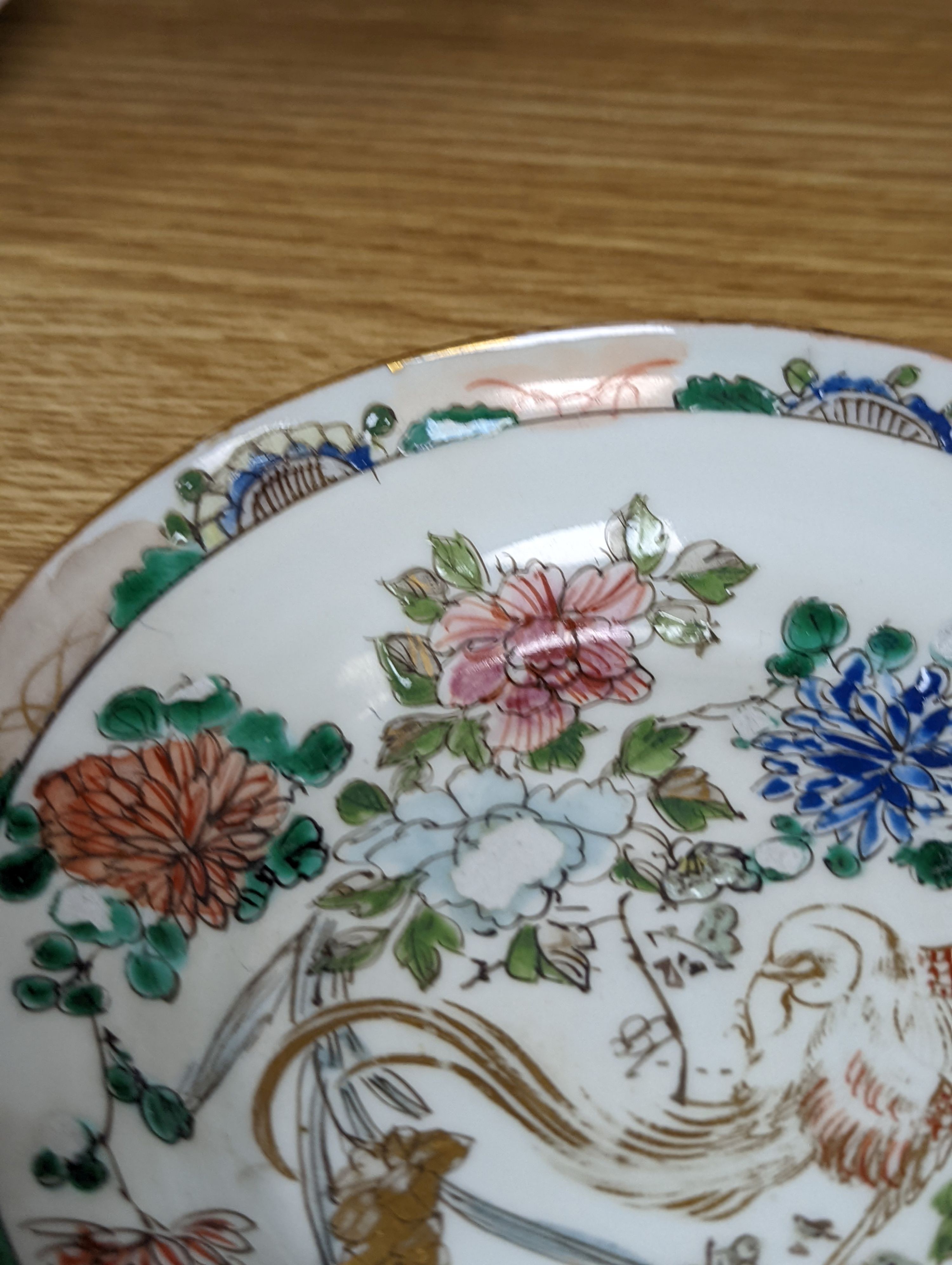 A group of Japanese porcelain tea wares and a rice bowl and cover